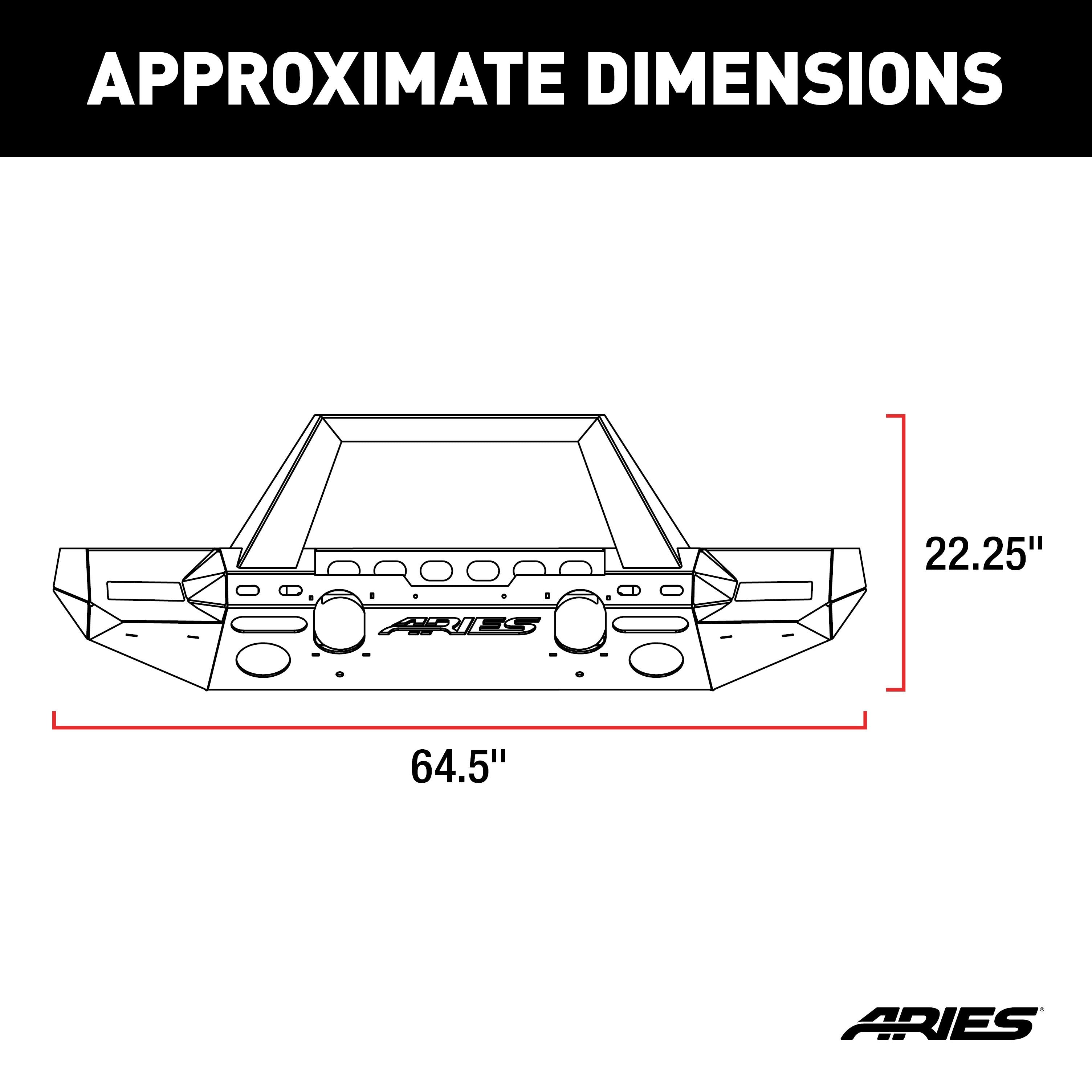 ARIES TrailChaser Jeep Wrangler JL, Gladiator Aluminum Front Bumper (Option 9), 2018-2026 Jeep Wrangler