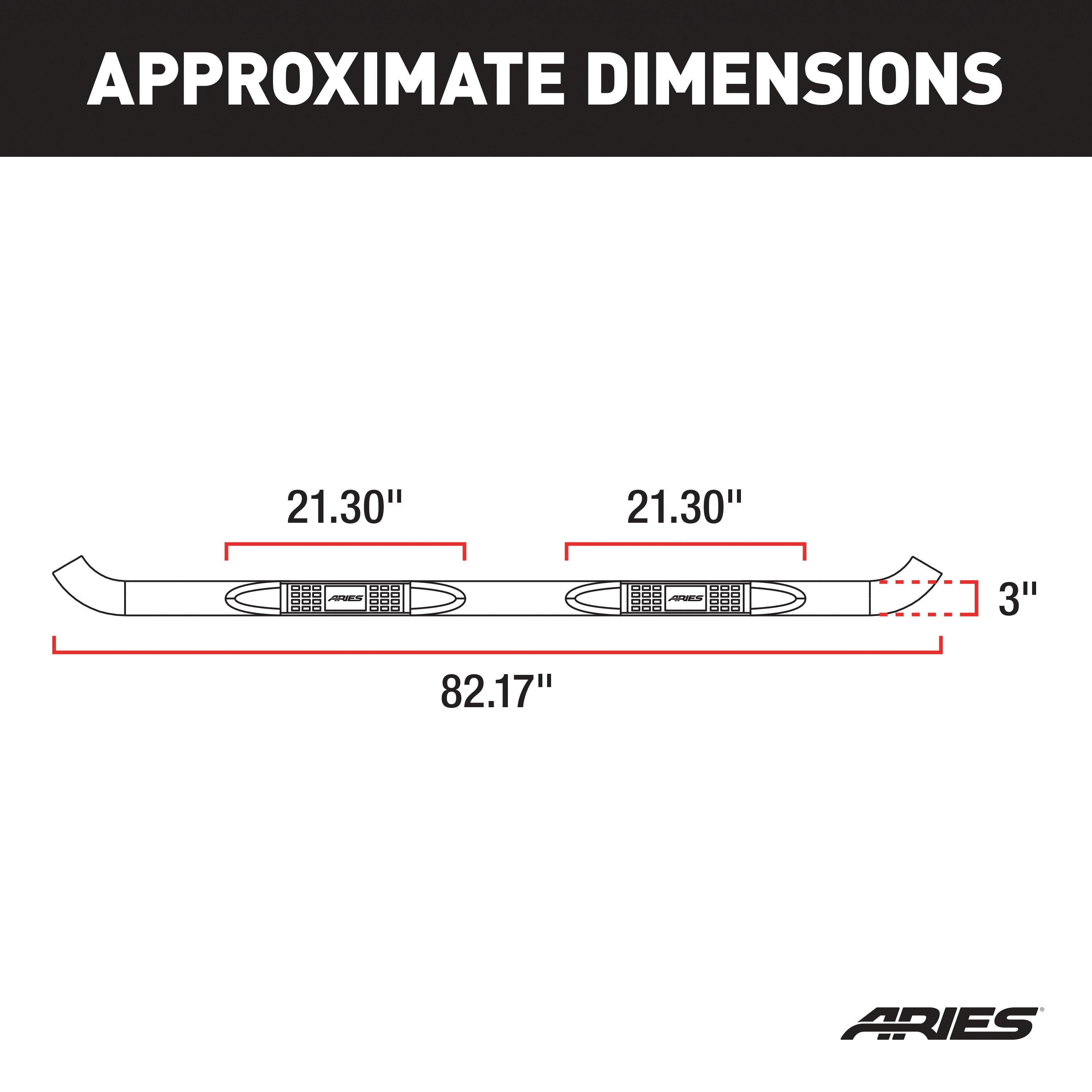 ARIES 3" Round Polished Stainless Side Bars, 2022-2026 Nissan Frontier
