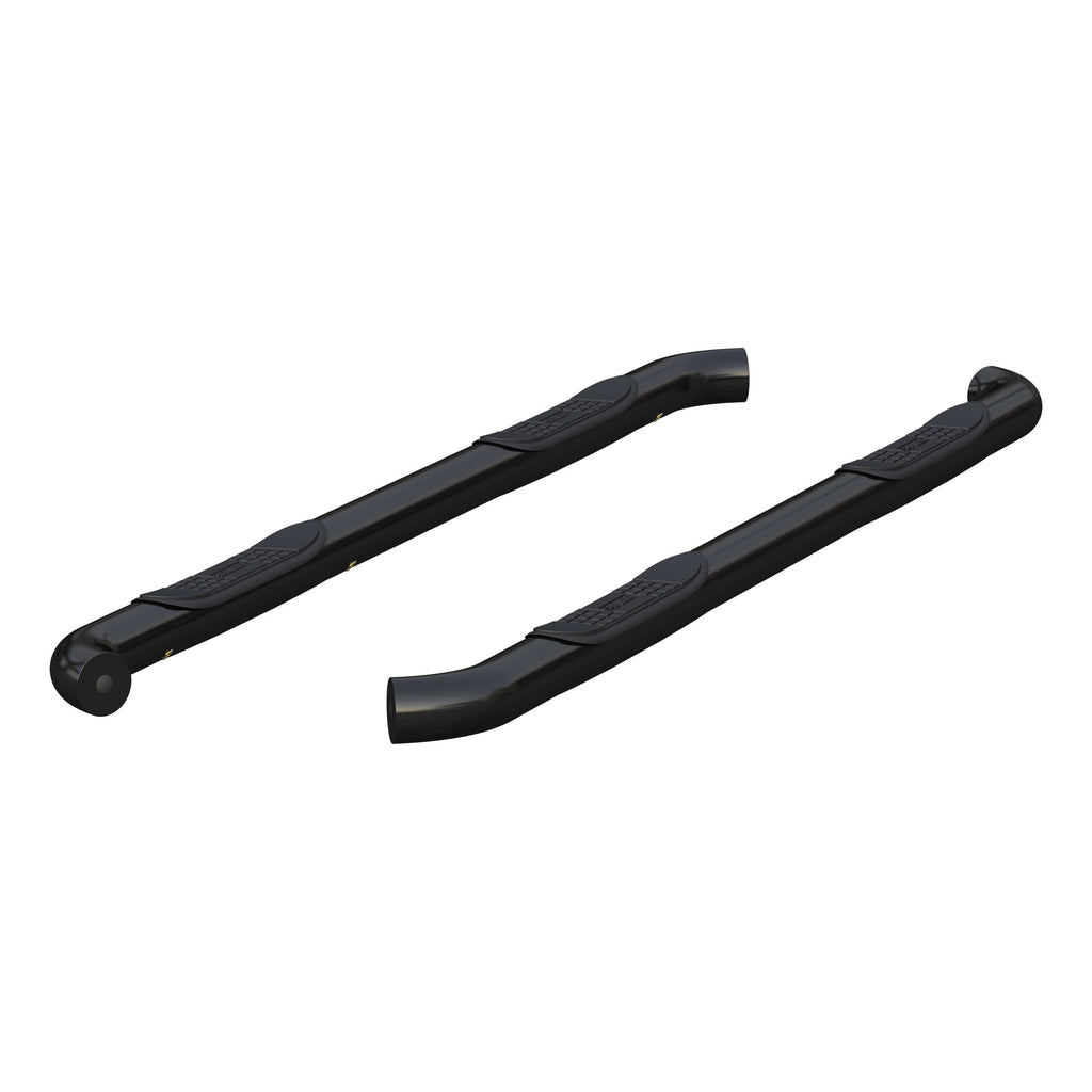 ARIES 3" Round Black Steel Side Bars, 2016-2024 Nissan TITAN/TITAN XD