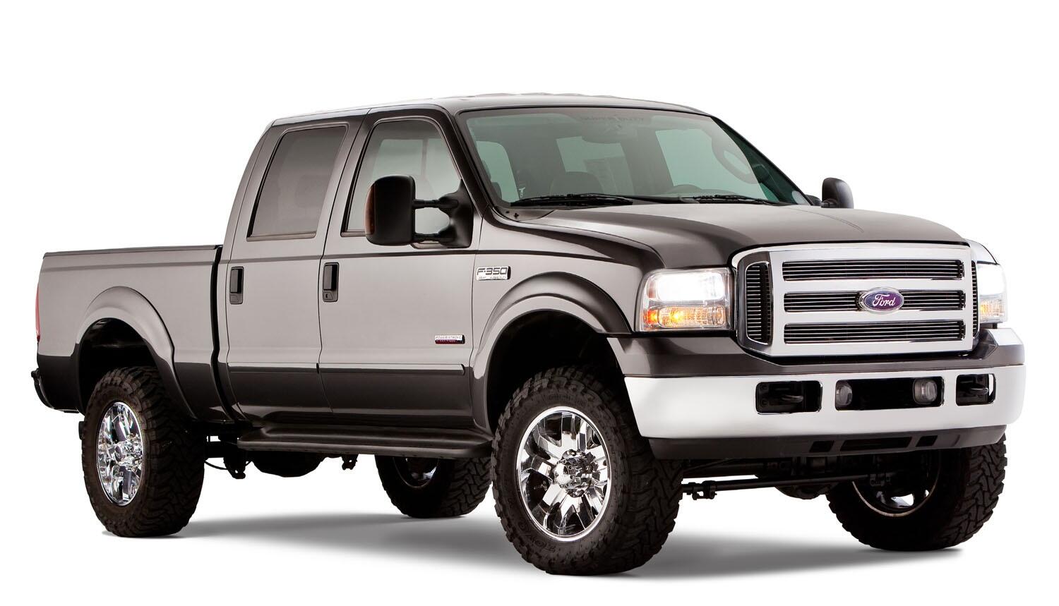 Black OE Style Smooth Finish 4-Piece Fender Flare Set For 1999-2007 Ford F250/F350 Super Duty Bushwacker