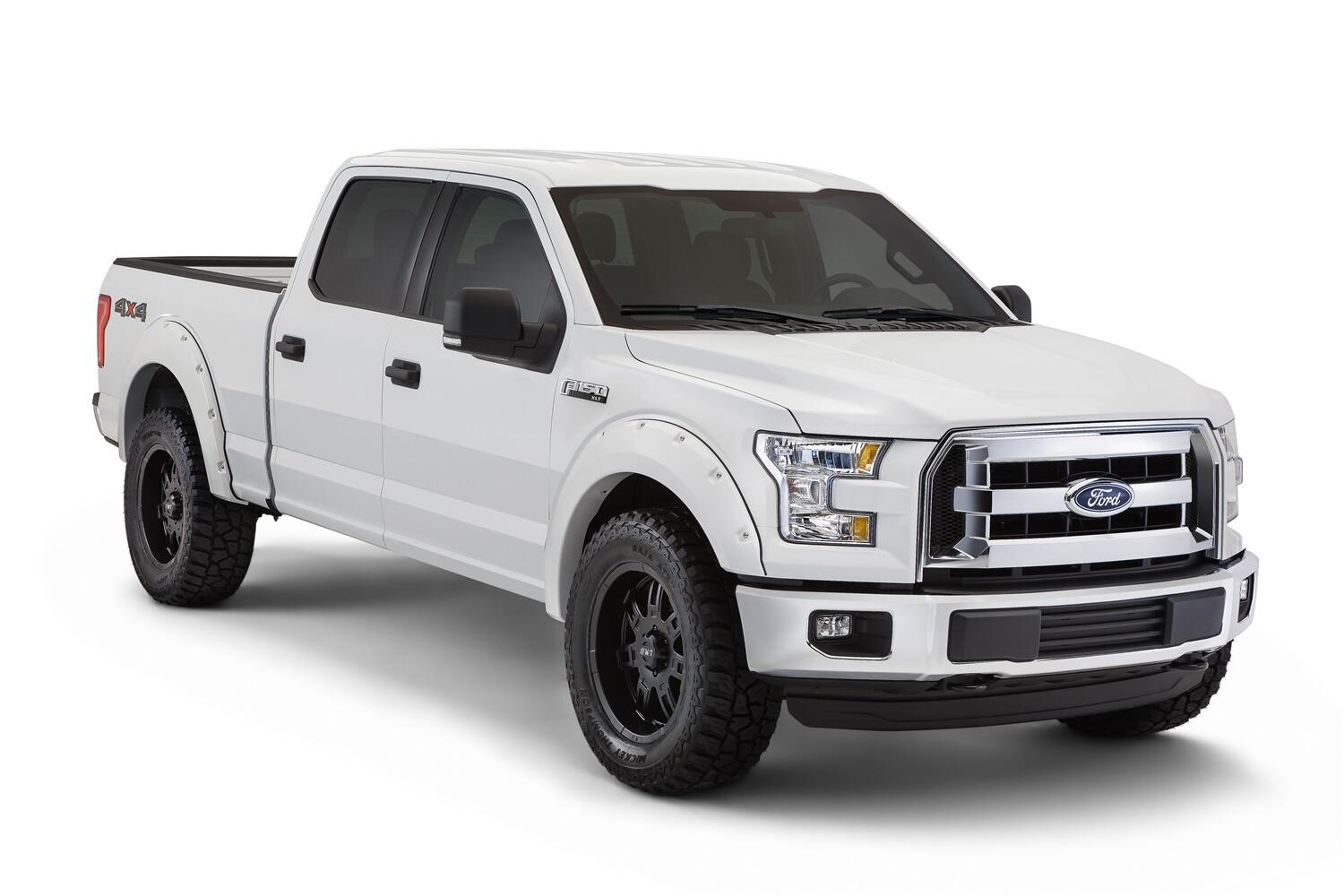 Pocket/Rivet Style Color Matched Oxford White 4-Piece Fender Flare Set For 2018-2020 Ford F150 Bushwacker