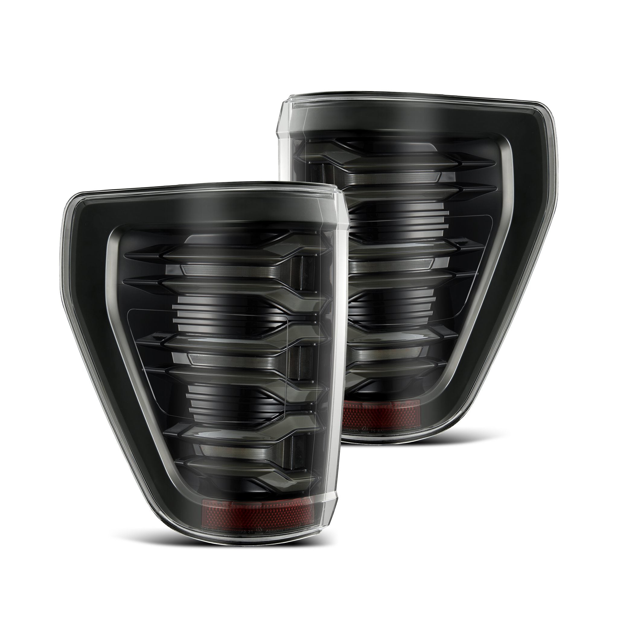 21-22 Ford F150 LUXX-Series LED Taillights Alpha-Black - Apollo Off-Road