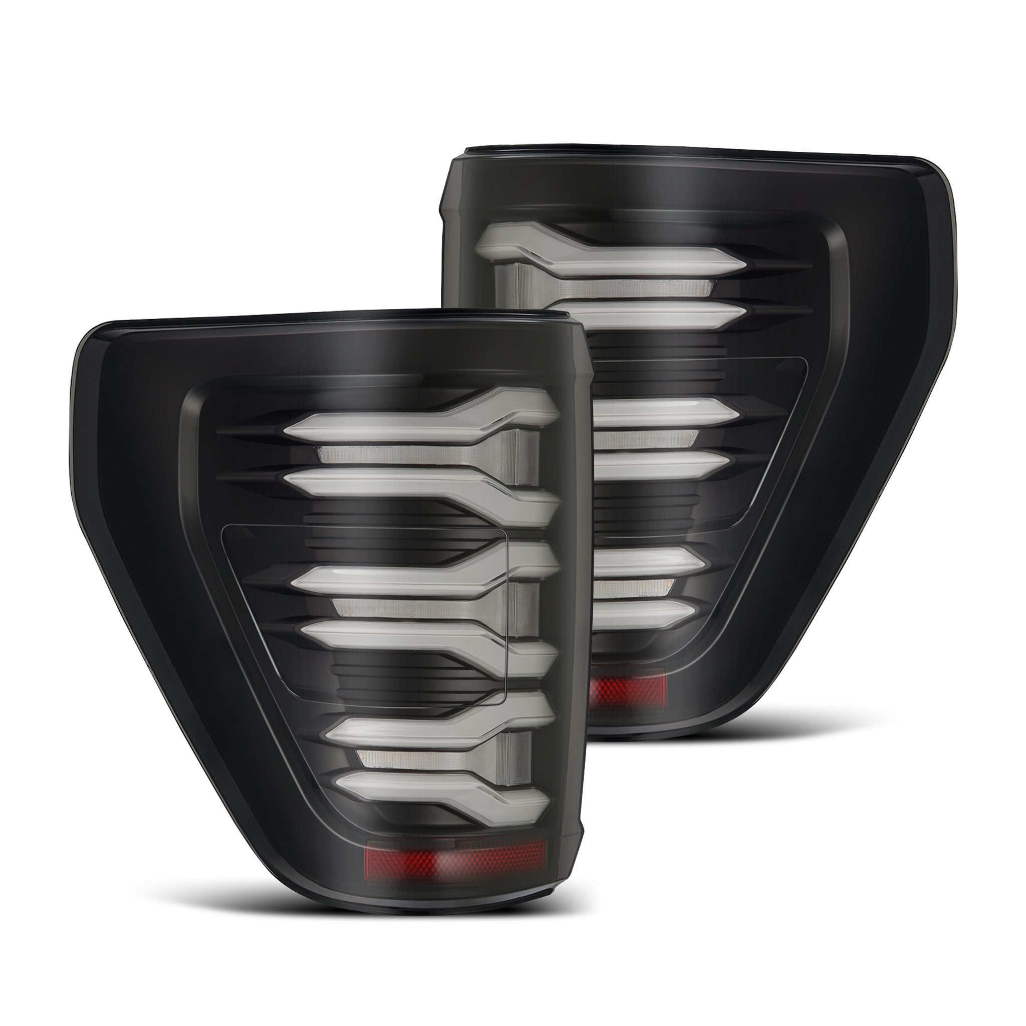 21-22 Ford F150 LUXX-Series LED Taillights Black - Apollo Off-Road