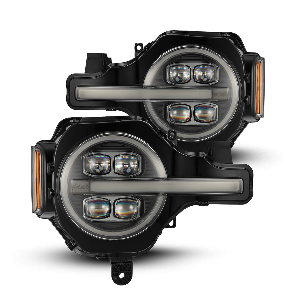 21-23 Ford Bronco NOVA-Series Projector Headlights Black - Apollo Off-Road