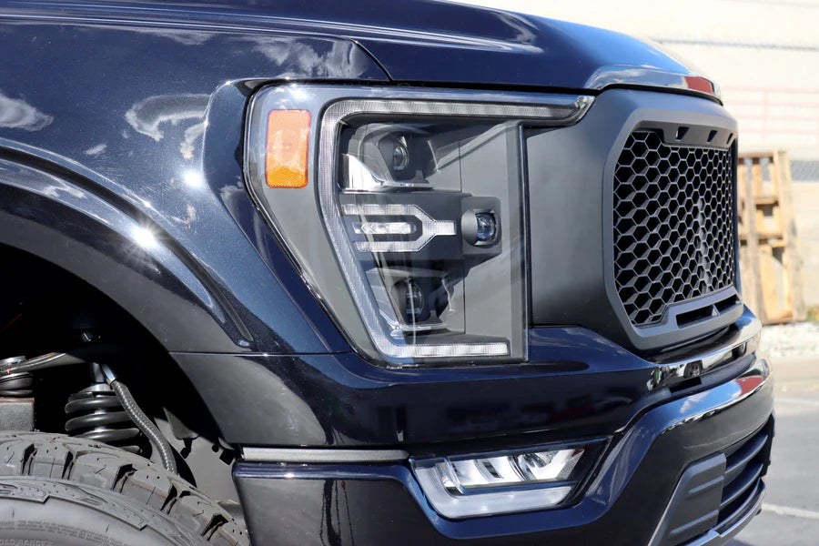 21-23 Ford F-150 and Raptor LUXX-Series Projector Headlights Alpha- Black