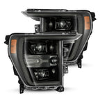 21-23 Ford F-150 / Raptor LUXX-Series LED Projector Headlights Alpha-Black