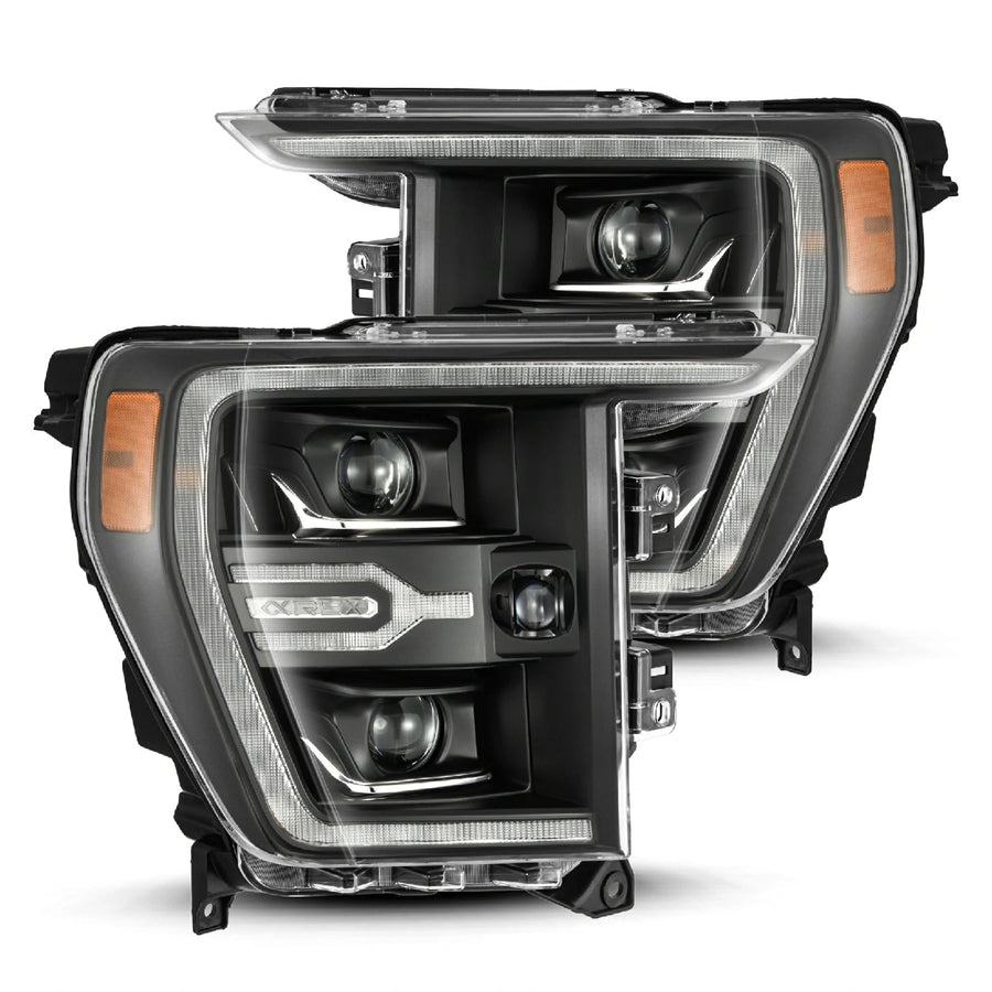 21-23 Ford F150 and Raptor LUXX-Series Projector Headlights Black - Apollo Off-Road