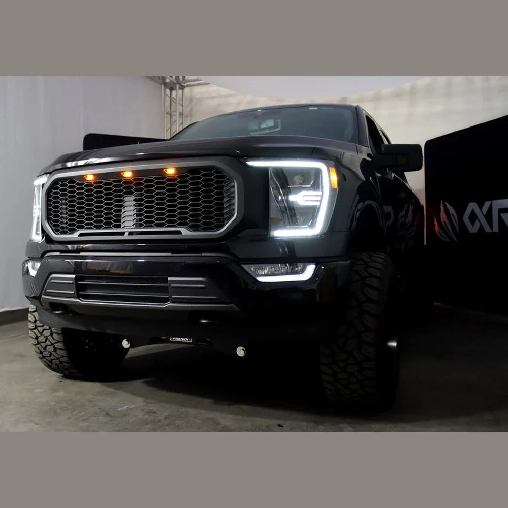 21-23 Ford F150 and Raptor LUXX-Series Projector Headlights Black - Apollo Off-Road