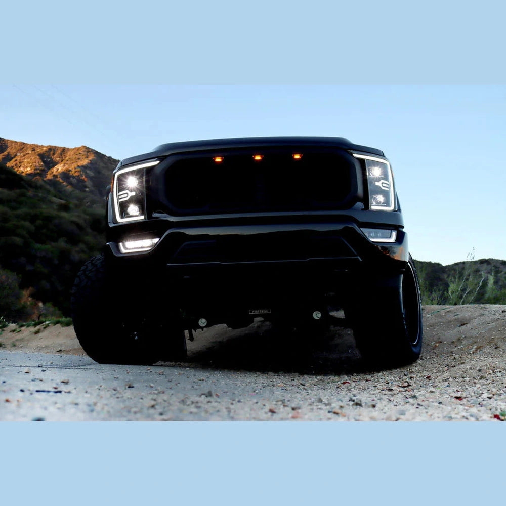 21-23 Ford F150 and Raptor LUXX-Series Projector Headlights Black - Apollo Off-Road
