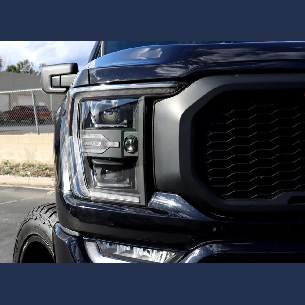 21-23 Ford F150 and Raptor LUXX-Series Projector Headlights Black - Apollo Off-Road