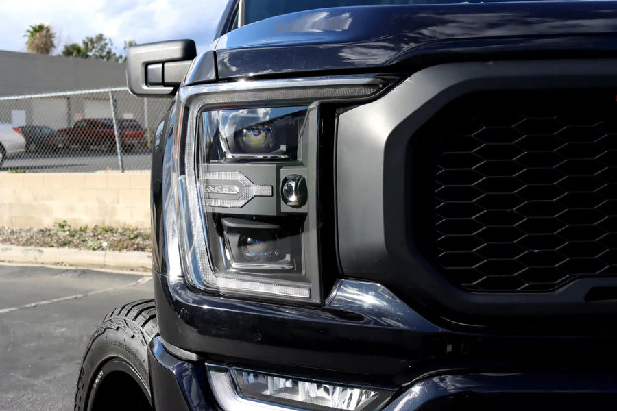 21-23 Ford F150 and Raptor LUXX-Series Projector Headlights Black - Apollo Off-Road