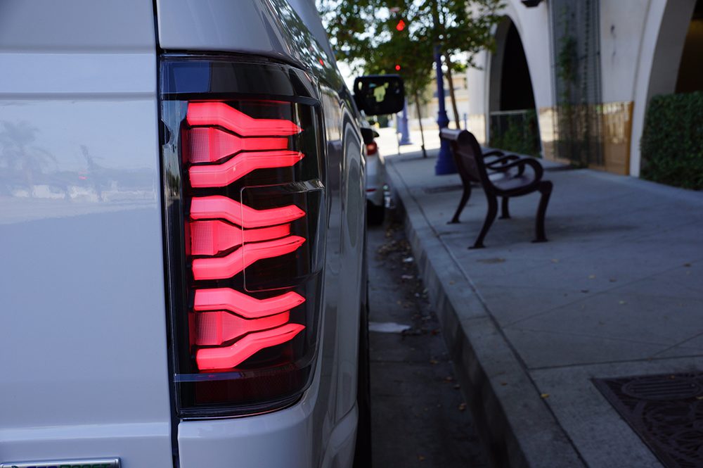 21-23 Ford F-150 / Raptor LUXX-Series LED Tail Lights Black-Red - Apollo Off-Road