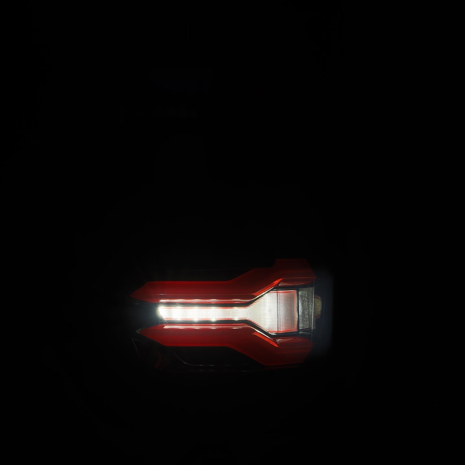21-23 Ford F-150 LUXX-Series LED Tail Lights Black-Red - Apollo Off-Road