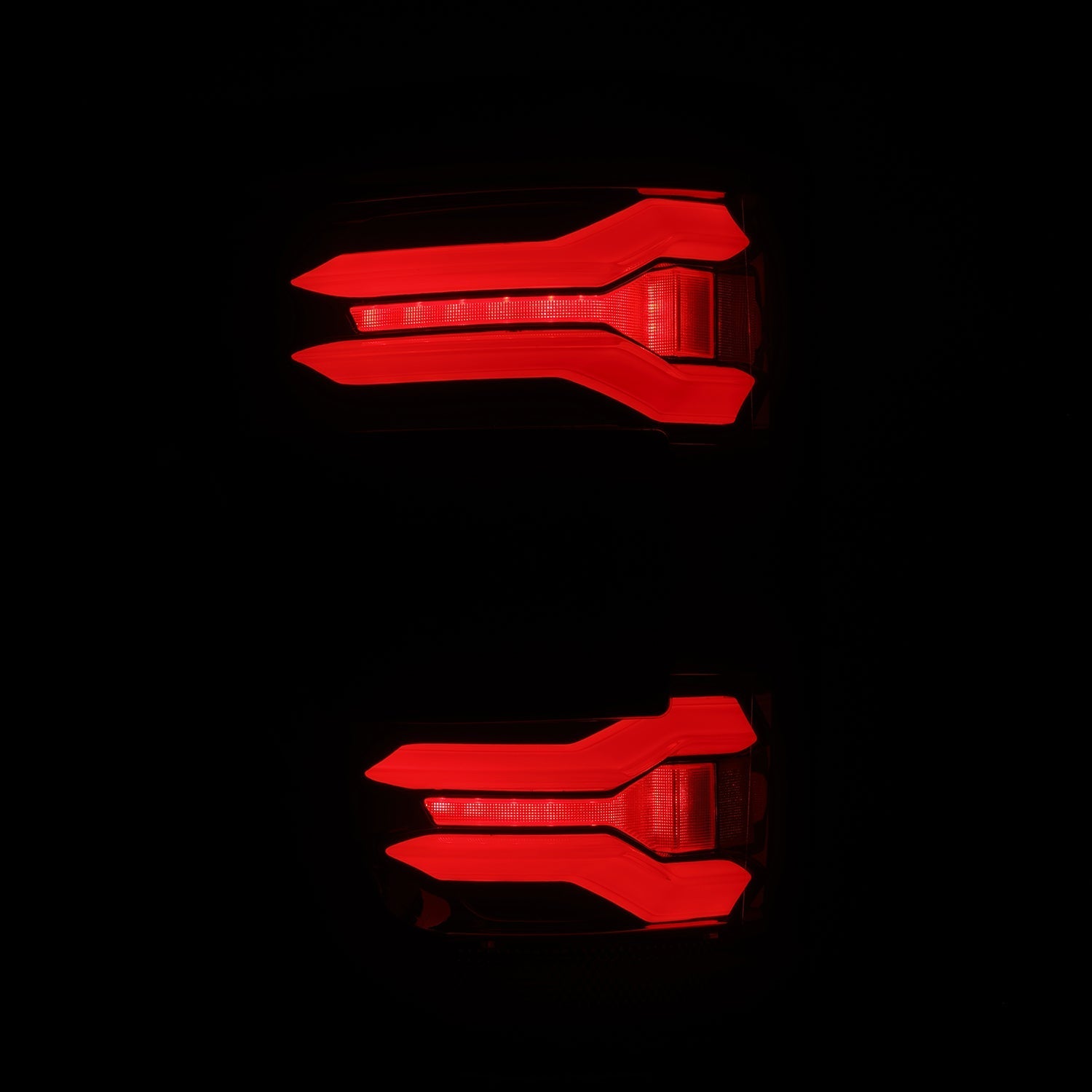 21-23 Ford F-150 LUXX-Series LED Tail Lights Black-Red - Apollo Off-Road