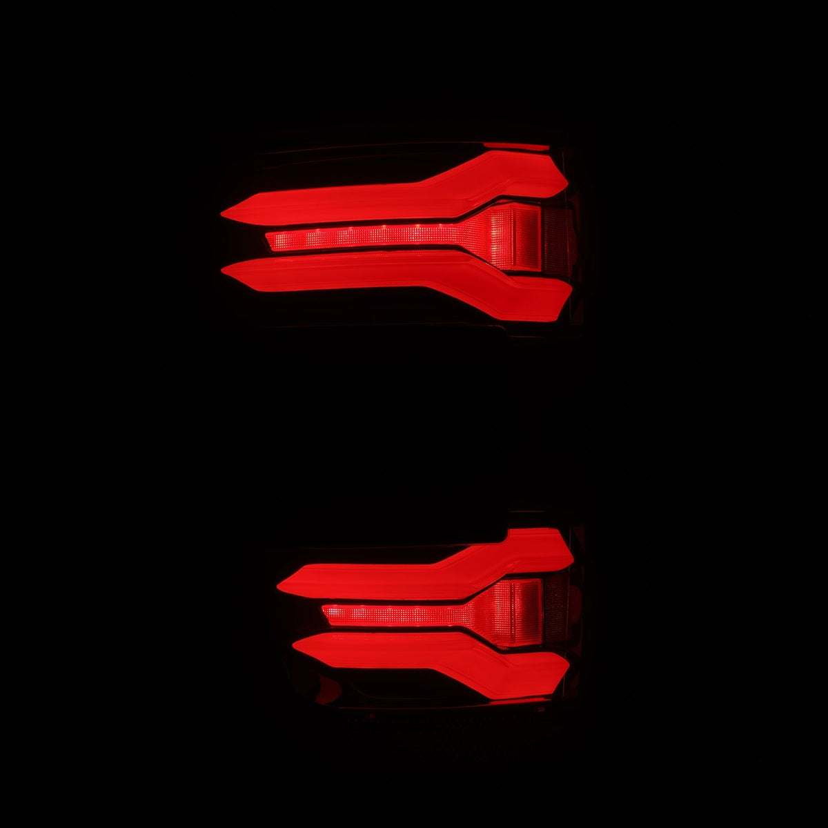 21-23 Ford F-150 LUXX-Series LED Tail Lights Black-Red - Apollo Off-Road