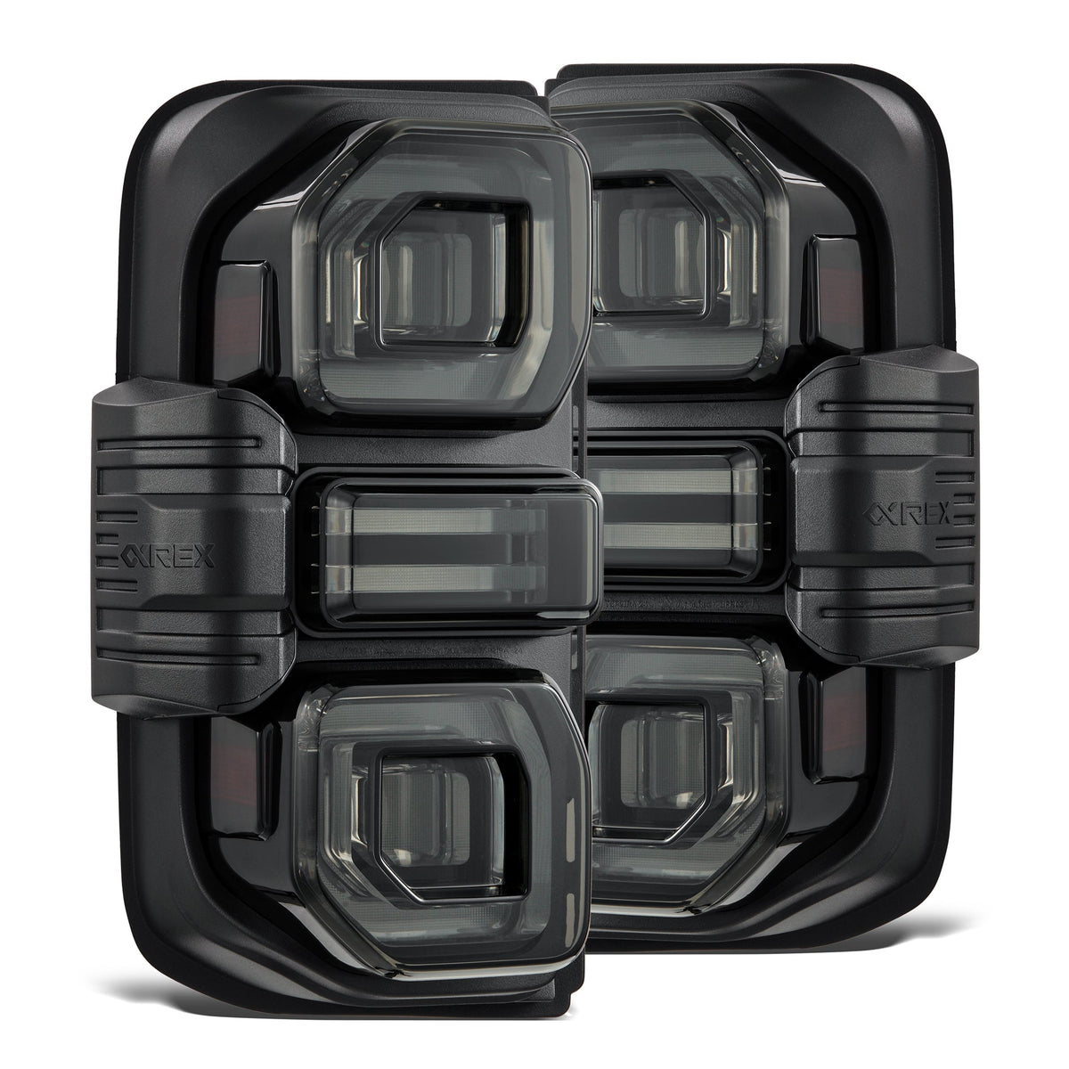 21-24 Ford Bronco NOVA-Series Prismatic LED Tail Lights Alpha-Black - Apollo Off-Road