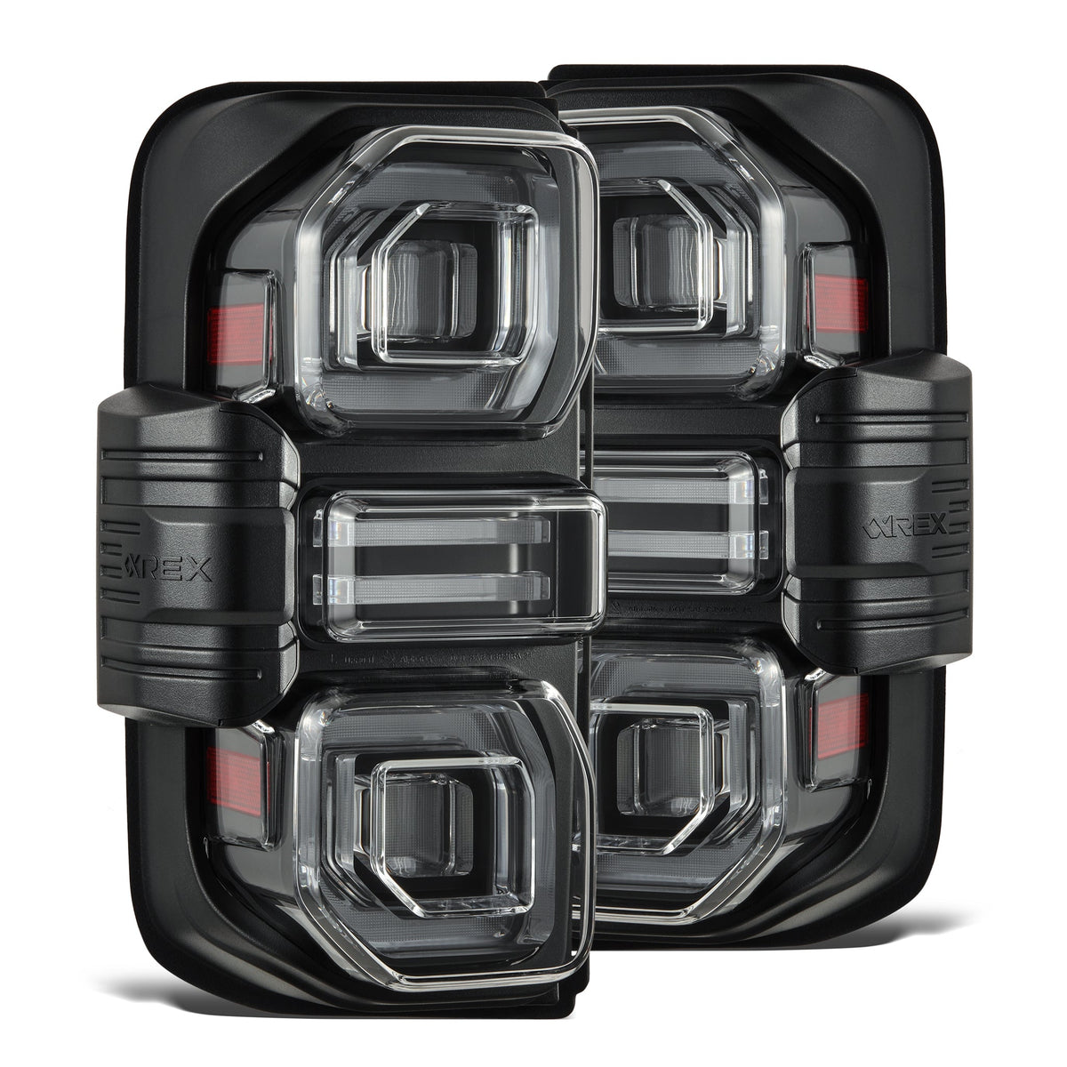 21-24 Ford Bronco NOVA-Series Prismatic LED Tail Lights Black - Apollo Off-Road