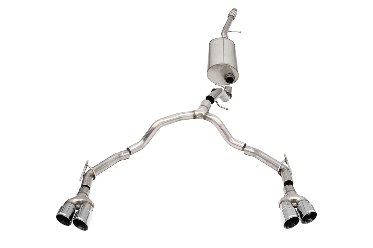 3.0 Inch to 2.75 Inch Dual Rear Exit Cat-Back Exhaust System with Twin 4.0 Inch Tips 21-25 Chevrolet Tahoe/GMC Yukon XL 134.1 Inch Wheel Base Corsa Performance