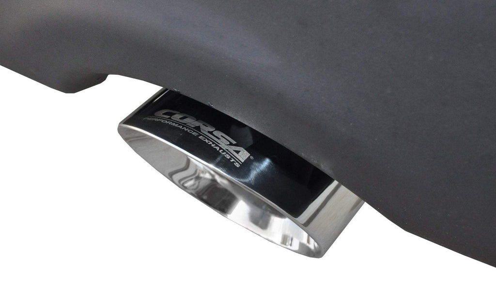 3 Inch Cat-Back Exhaust 4 Inch Polished Pro-Series Slash Cut Twin Tip 09-23 RAM 1500 140.5 Inch Wheel Base Corsa Performance