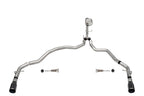 3.0 Inch Dual Rear Exit Catback Exhaust System with Flat Cut 4.0 Inch Dual Wall Black Tips 21-25 Ford F-150 122 Inch Wheel Base Corsa Performance