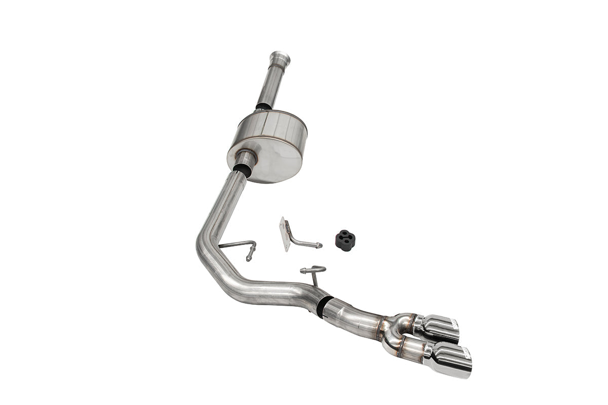 3.0 Inch Front of Tire Exit Catback Exhaust System with Twin 3.5 Inch Pro Series Tips Xtreme Sound Level 21-25 Ford F-150 145 Inch Wheel Base Corsa Performance