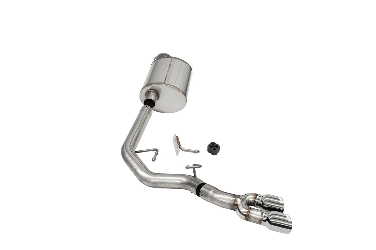 3.0 Inch Front of Tire Exit Catback Exhaust System with Twin 3.5 Inch Pro Series Tips 21-25 Ford F-150 EcoBoost 141 Inch Wheel Base Corsa Performance
