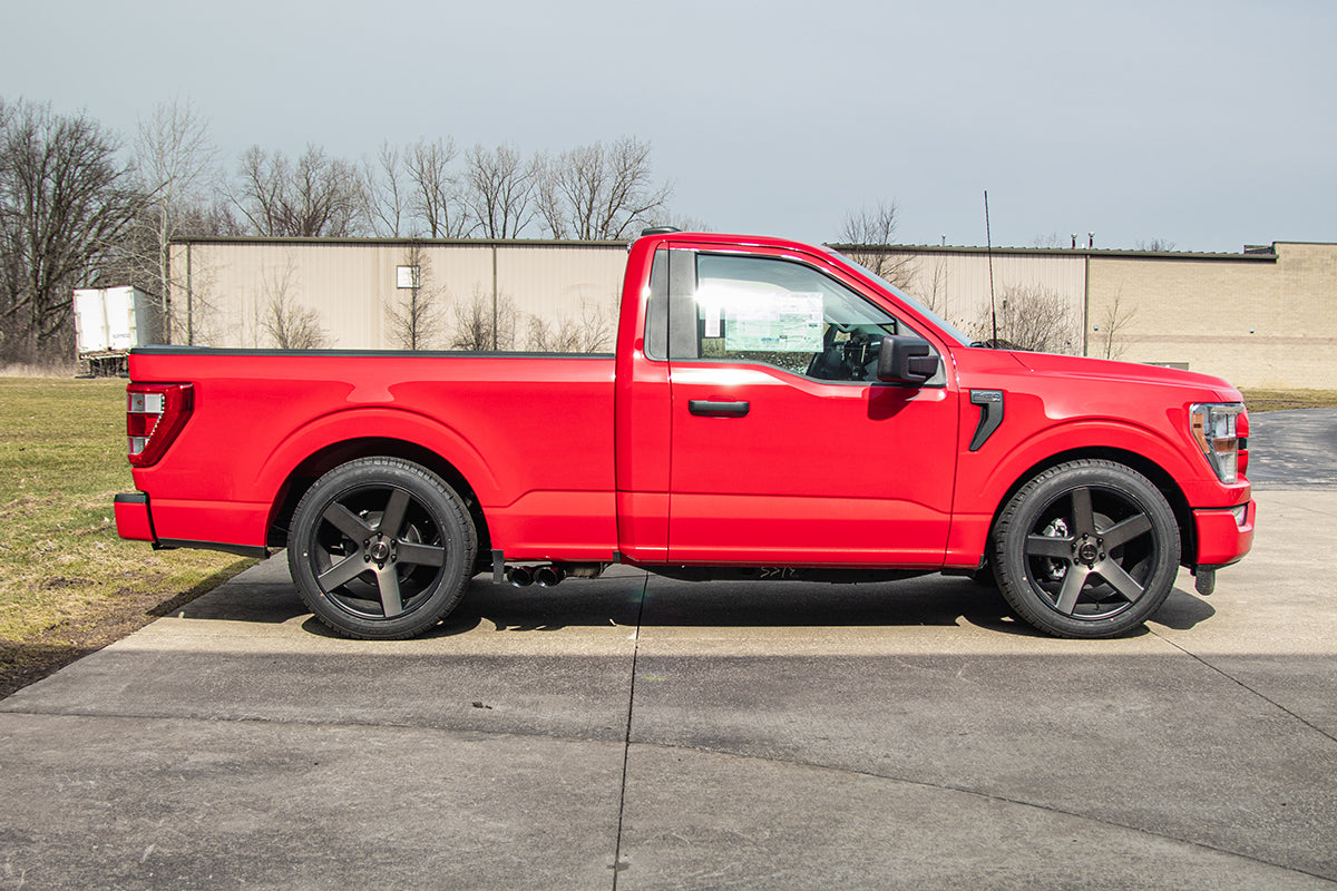 3.0 Inch Front of Tire Exit Catback Exhaust System with Twin 3.5 Inch Pro Series Tips 21-25 Ford F-150 EcoBoost 141 Inch Wheel Base Corsa Performance