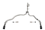 3.0 Inch Dual Rear Exit Catback Exhaust System with Flat Cut 4.0 Inch Dual Wall Black Tips 21-25 Ford F-150 EcoBoost 145 Inch Wheel Base Corsa Performance