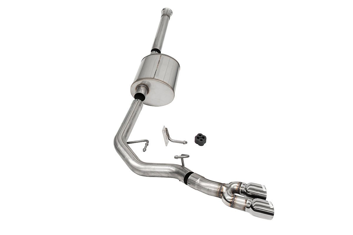 3.0 Inch Front of Tire Exit Catback Exhaust System with Twin 3.5 Inch Pro Series Tips 21-25 Ford F-150 EcoBoost 157 Inch Wheel Base Corsa Performance