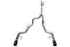 3.0 Inch to 2.75 Inch Dual Rear Exit Cat-back Exhaust System with 4.0 Inch Black PVD Straight Cut Tips 21-25 Ford F-150 Tremor 145 Inch Wheel Base Corsa Performance