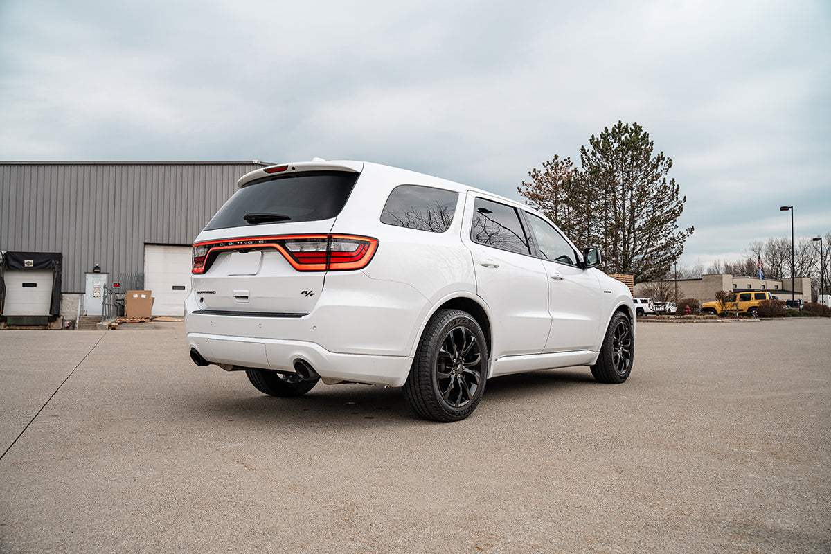 2.5 Inch Dual Rear Exit Cat-Back Exhaust System with Single 4.5 Inch Black PVD Pro-Series Tips 11-24 Dodge Durango Corsa Performance