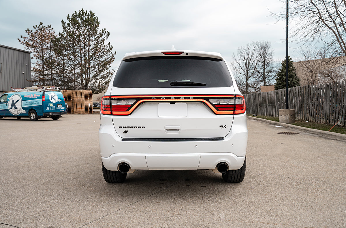 2.5 Inch Dual Rear Exit Cat-Back Exhaust System with Single 4.5 Inch Black PVD Pro-Series Tips 11-24 Dodge Durango Corsa Performance