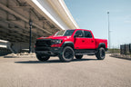 3.0 Inch Dual Rear Exit Catback Exhaust System with Flat Cut 5.0 Inch Dual Wall Black Powder Coat Tips 21-24 Dodge RAM TRX 144.6 Inch Wheel Base Corsa Performance