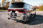 2.75 Inch Dual Rear Exit Cat-Back Exhaust System with Single 4.5 Inch Polished Pro Series Tips Xtreme Sound Level 21-24 Dodge Durango SRT Hellcat Corsa Performance