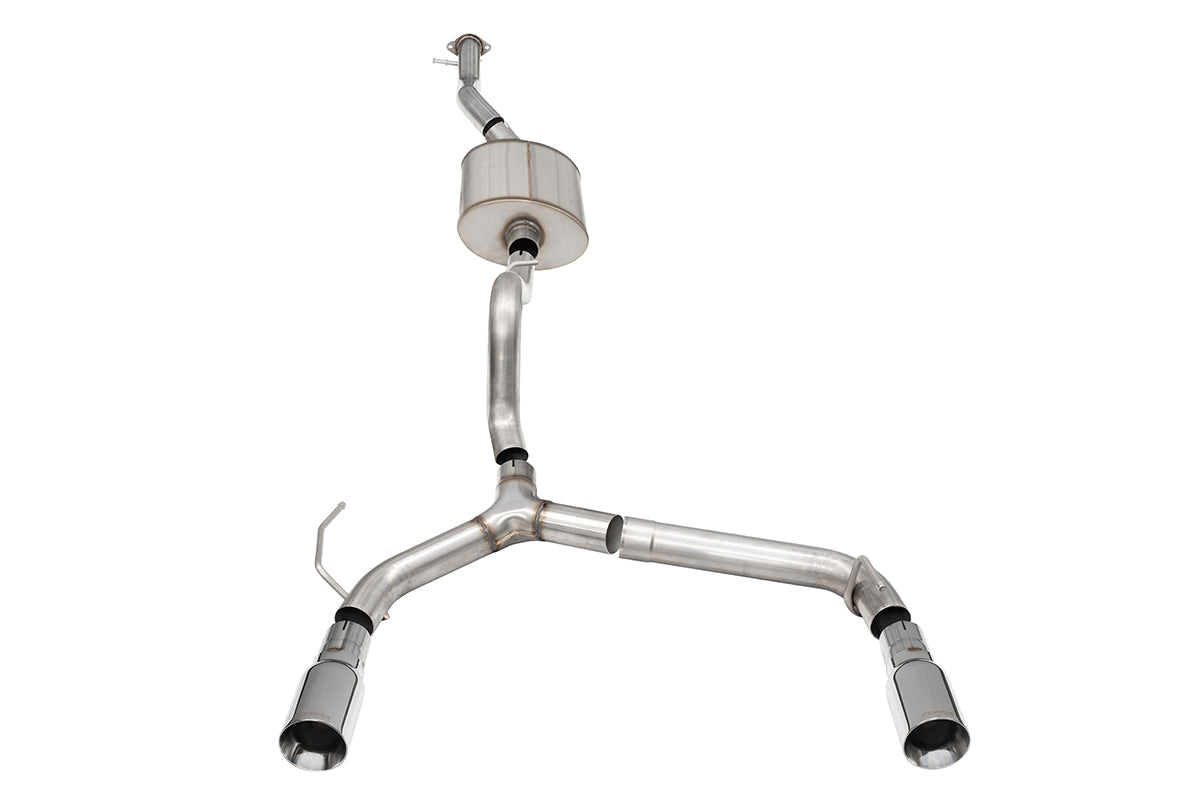 2.75 Inch Cat-Back Single Side Exit Exhaust System with Single 4.0 Inch Straight-Cut Polished Tips 21-25 Ford Bronco 4 Door Corsa Performance