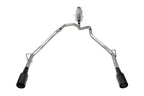 2.5 Inch Stainless Steel Sport Cat-back, RSC No Drone Technology, Dual Rear Exit with 5.0 Inch Black Tips 25-26 RAM 1500 144.5 Inch/153.5 Inch Wheel Base Corsa Performance