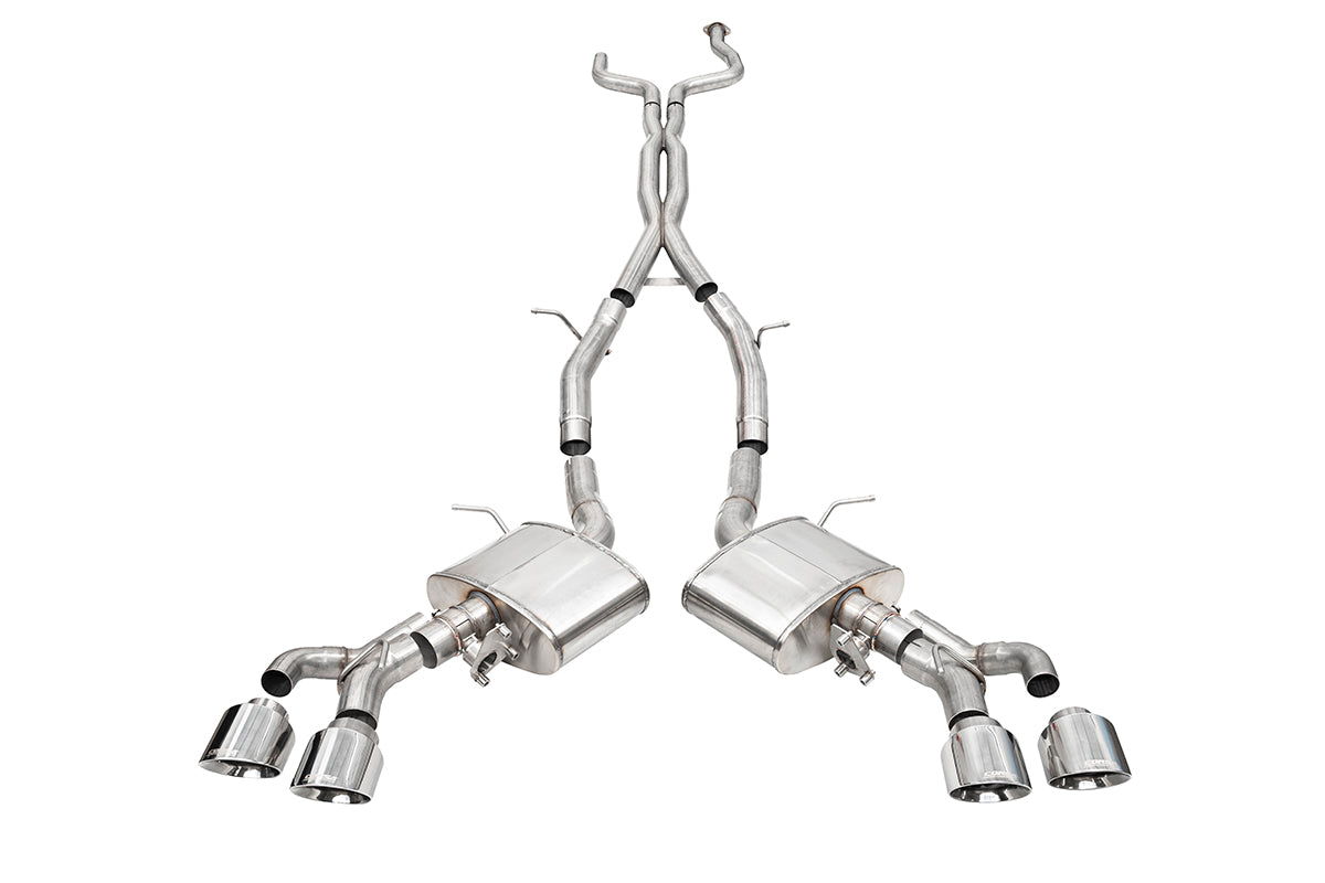 3 Inch Cat-Back Exhaust with Dual Mode Active Exhaust; Corsa Double X-Pipe, Dual Rear Exit with Twin 4.5 Inch Pro Series Tips 22-25 Cadillac CT4 V Blackwing Corsa Performance