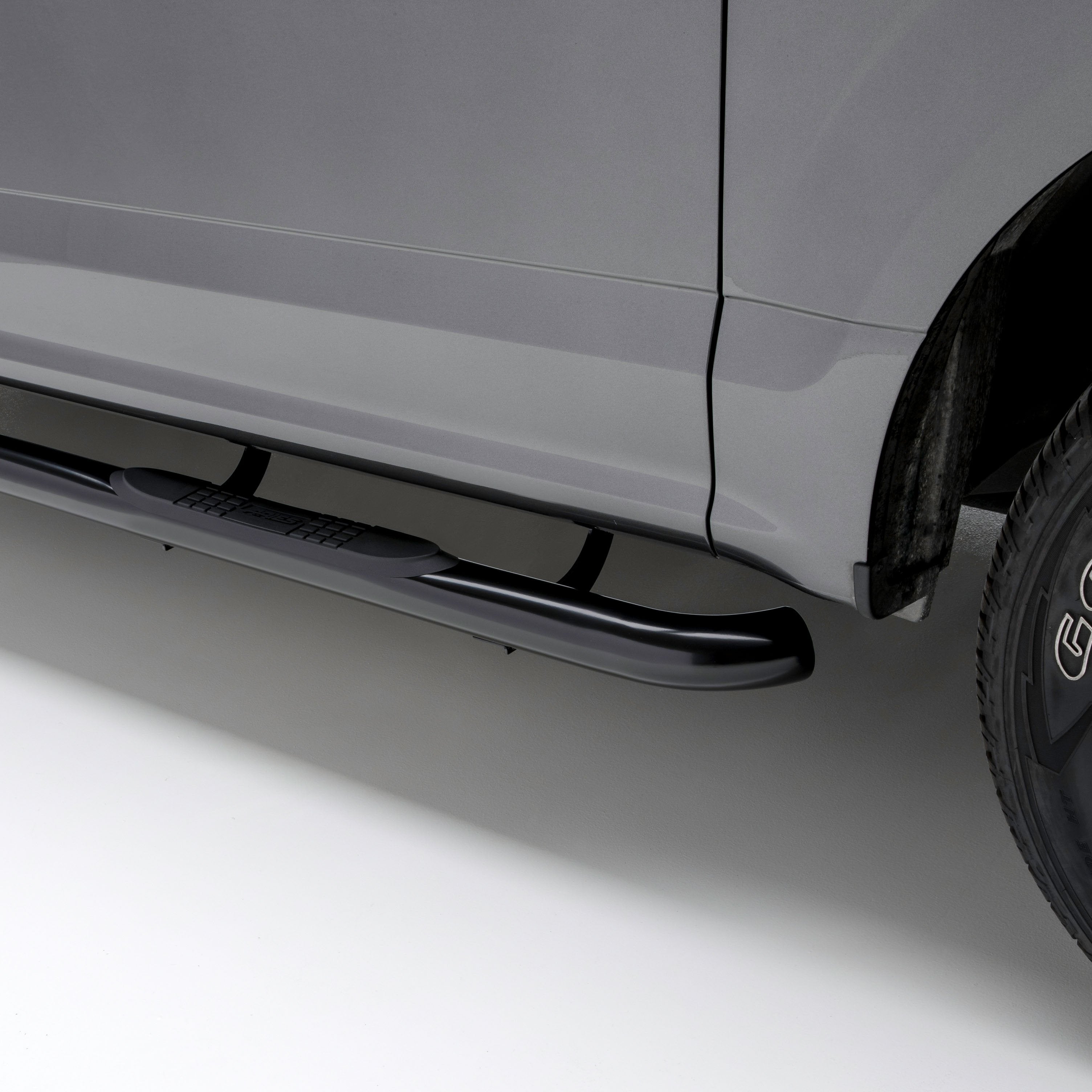 ARIES 3" Round Black Stainless Side Bars, 2019-2026 Ram 2500/3500
