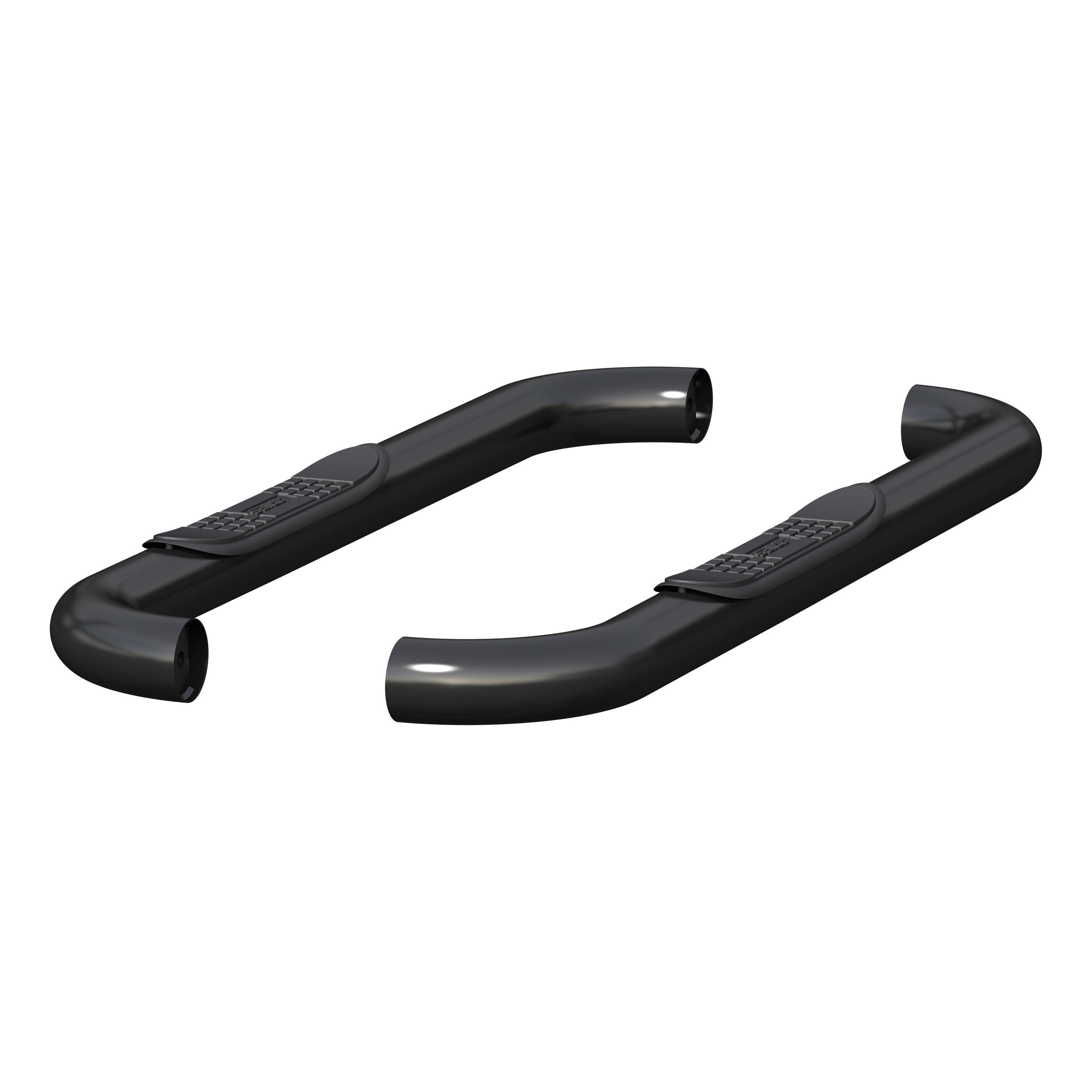 ARIES 3" Round Black Stainless Side Bars, 2019-2026 Ram 2500/3500