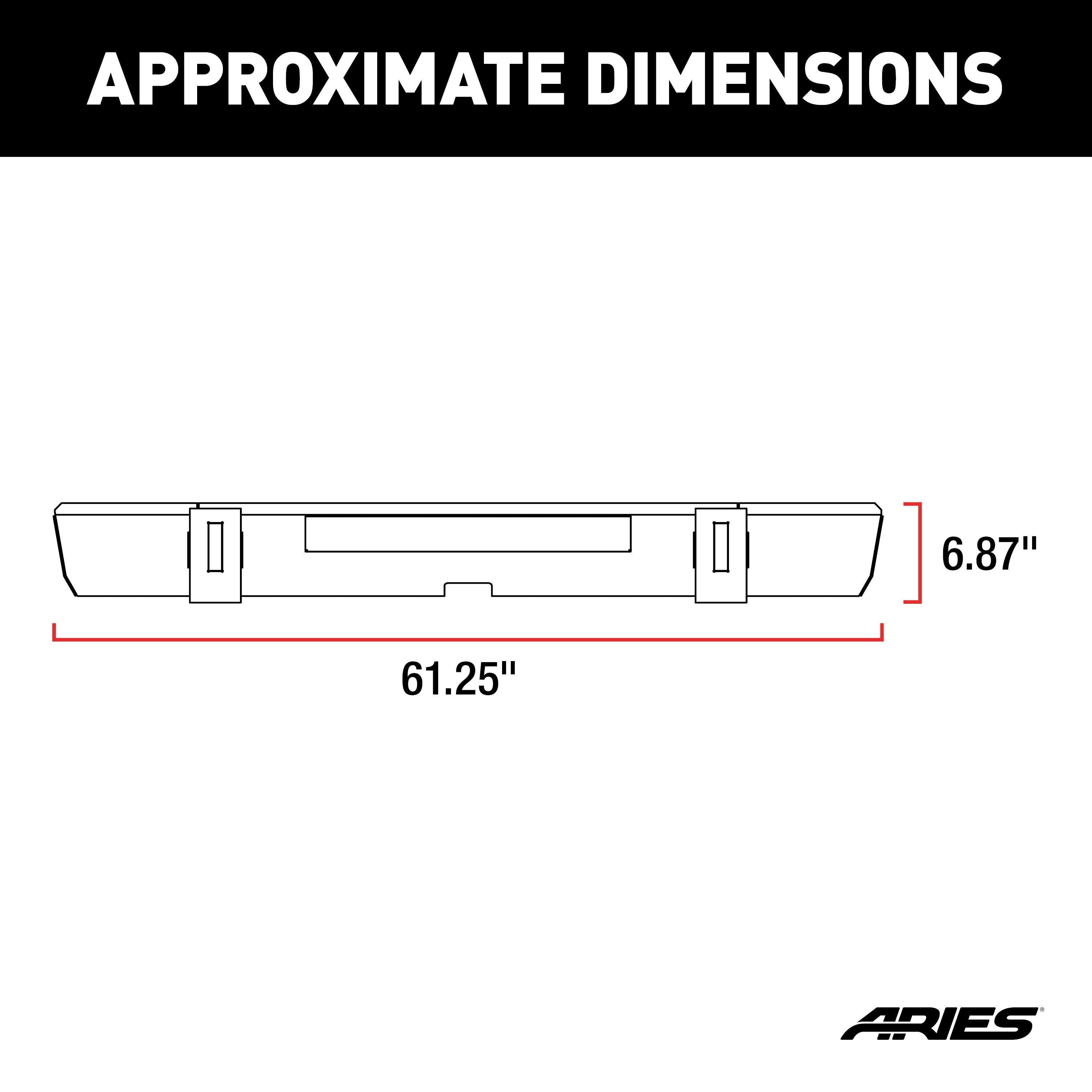ARIES TrailCrusher Jeep Wrangler JL Steel Rear Bumper, 12.5K, 2018-2026 Jeep Wrangler