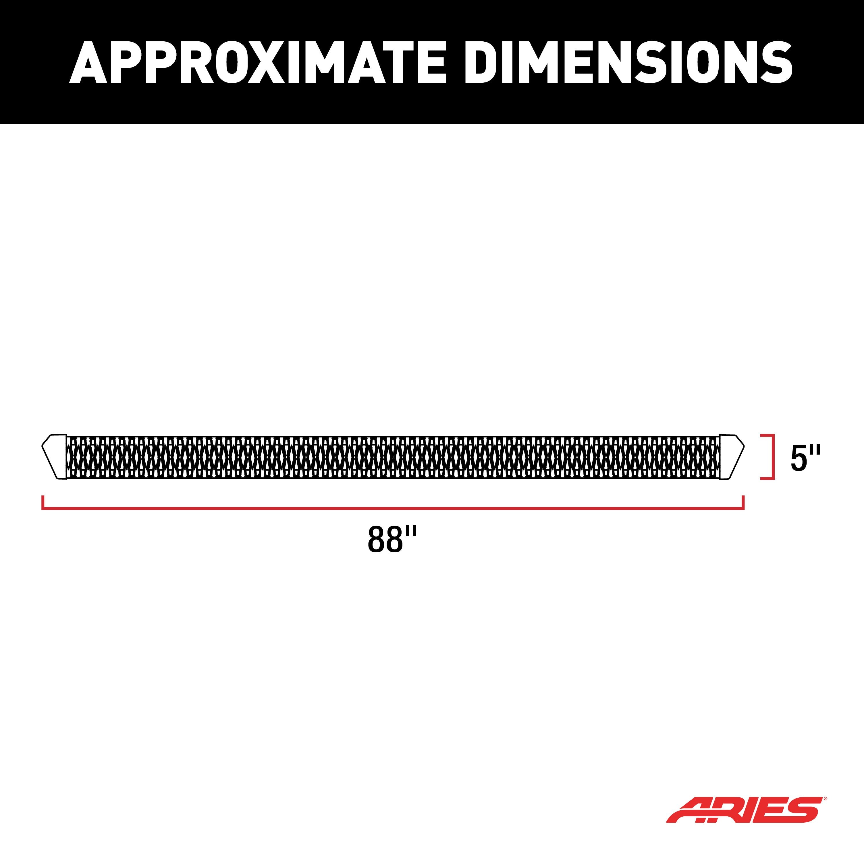 ARIES SlimGrip 5" x 88" Black Aluminum Running Boards (No Brackets), 1999-2026 Ford F-250/F-350/F-450 Super Duty, 2009-2026 Ford F-150, 2015-2023 Toyota Tacoma & more