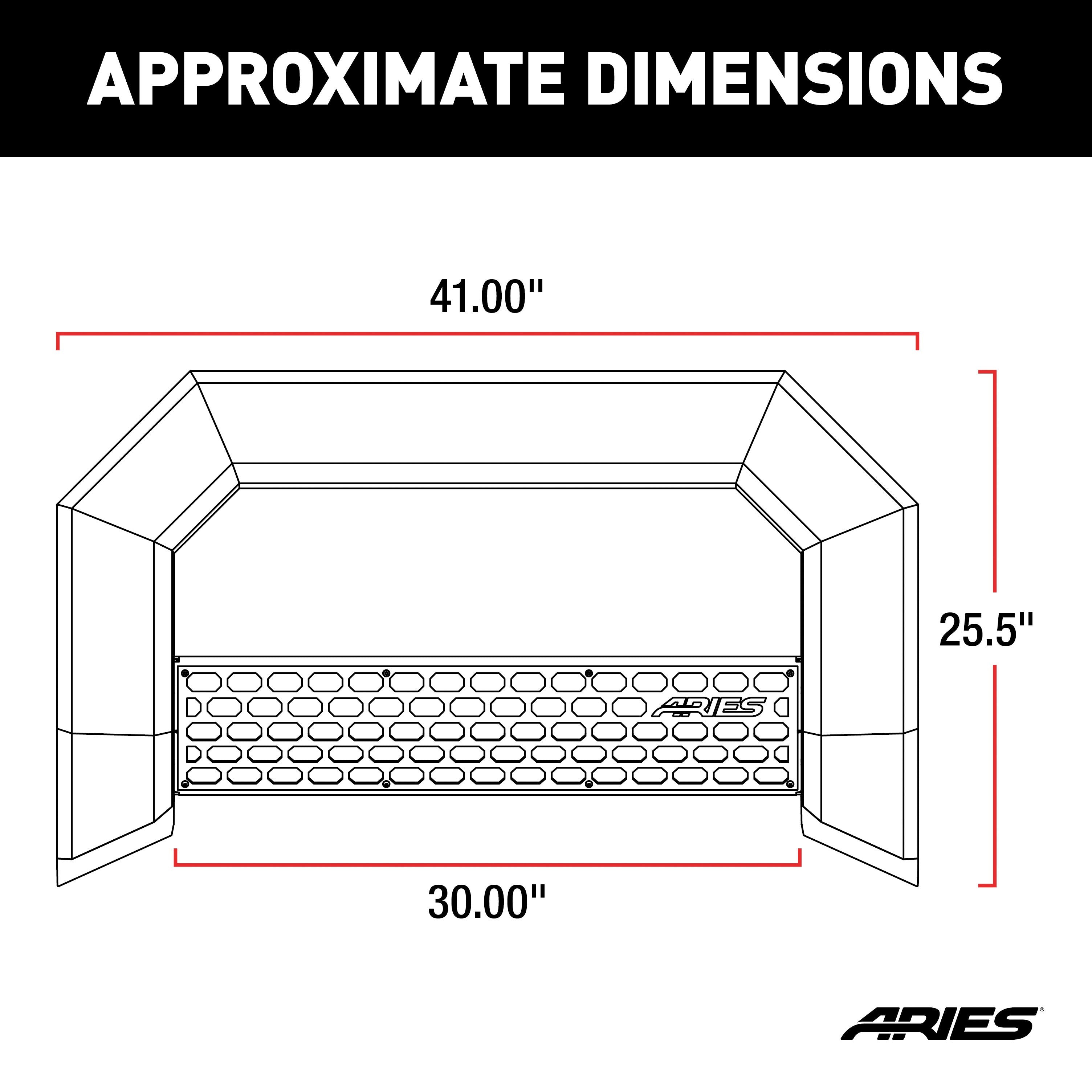 ARIES AdvantEDGE 5-1/2" Black Aluminum Bull Bar, 2020-2023 Chevy/GMC Silverado/Sierra 2500HD/3500HD