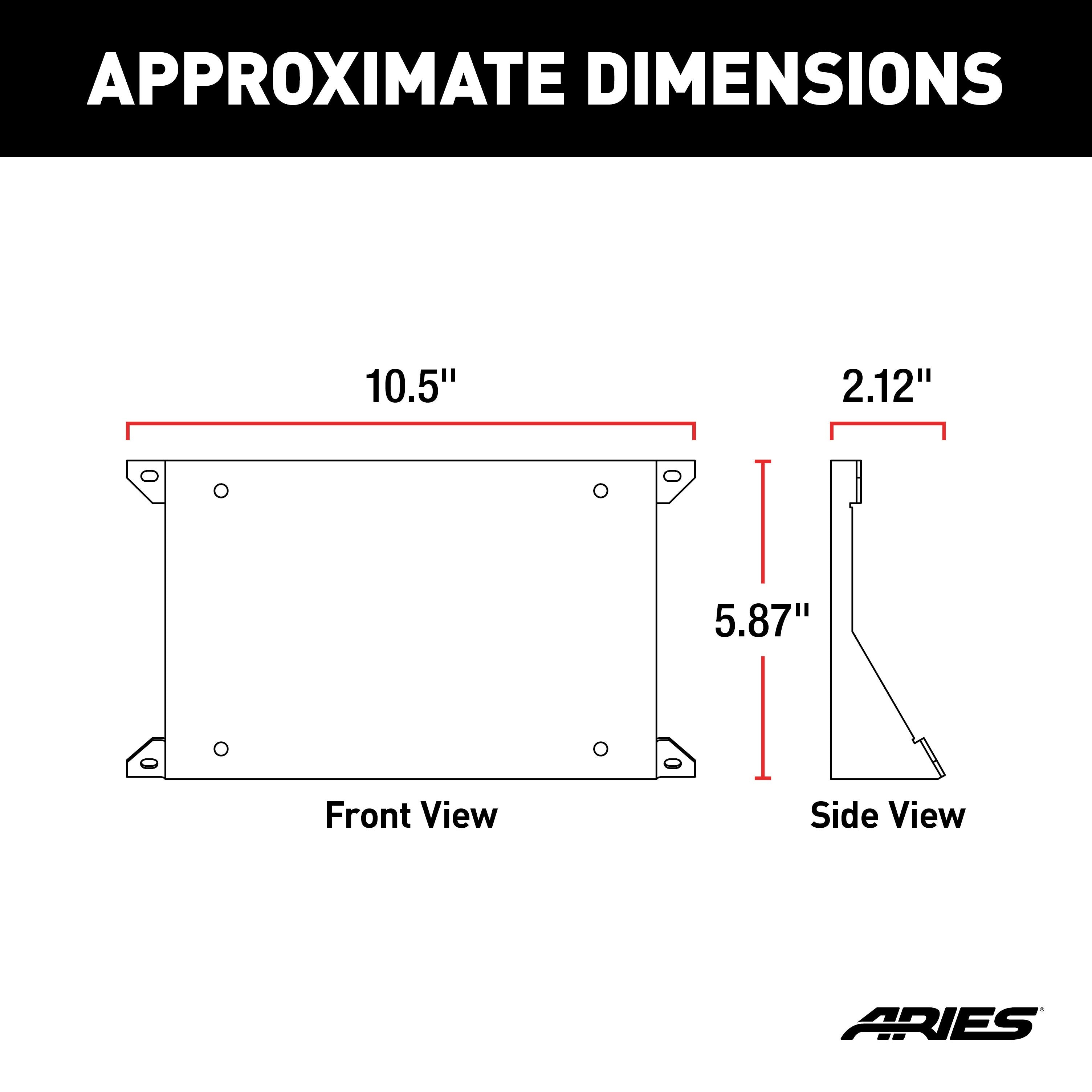 ARIES AdvantEDGE Bull Bar License Plate Bracket