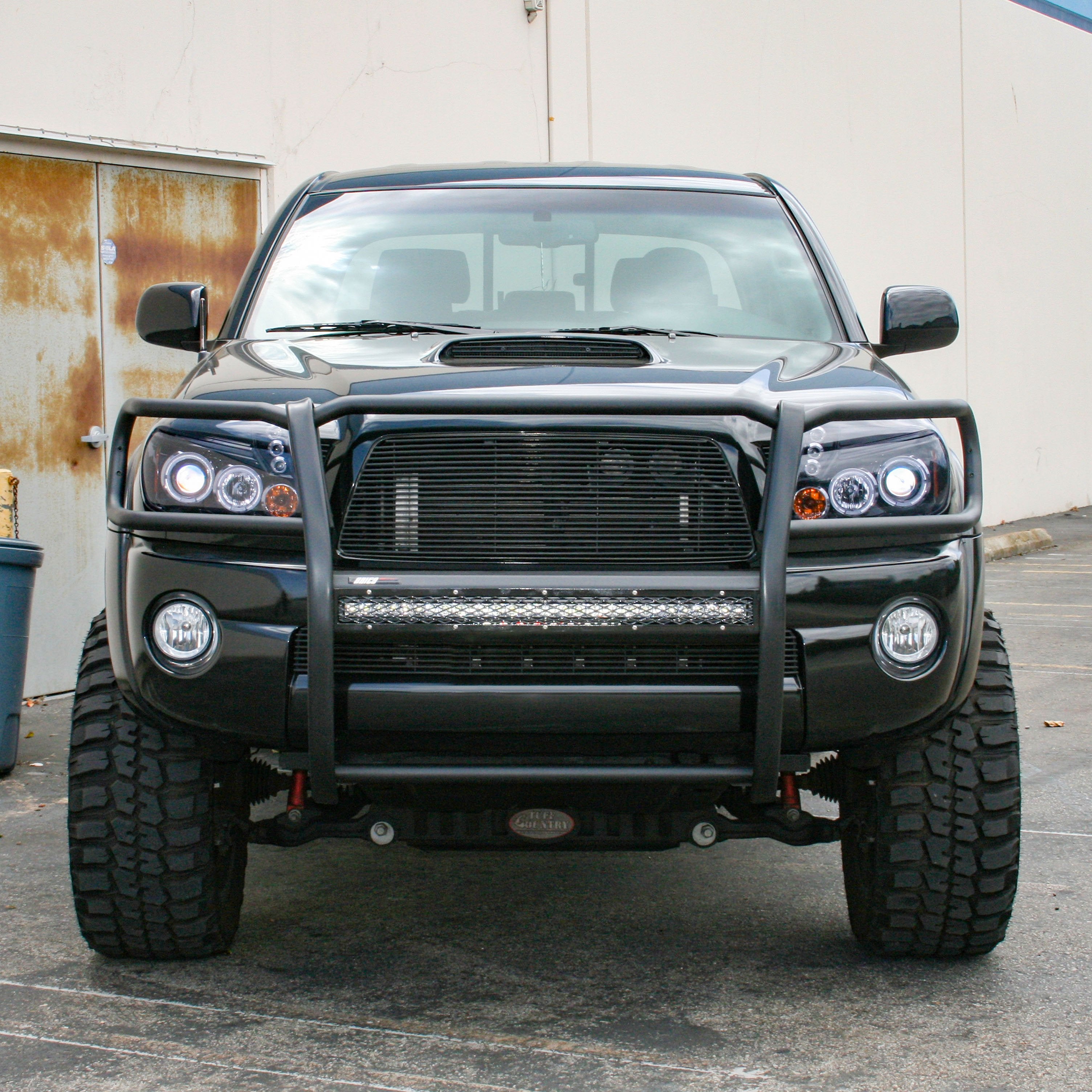ARIES Pro Series Black Steel Grille Guard with Light Bar, 2015 Toyota Tacoma
