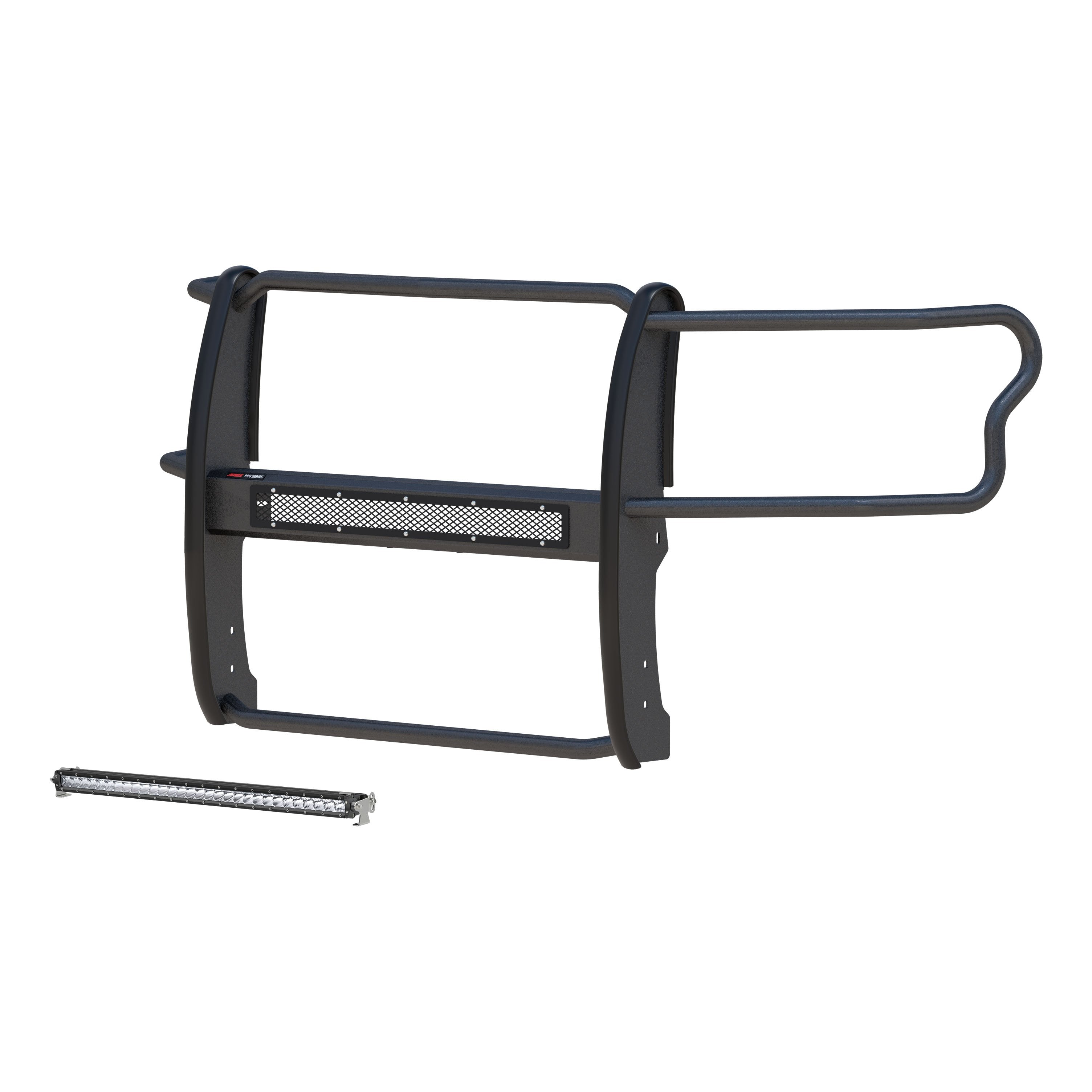 ARIES Pro Series Black Steel Grille Guard with Light Bar, 2015-2020 Ford F-150