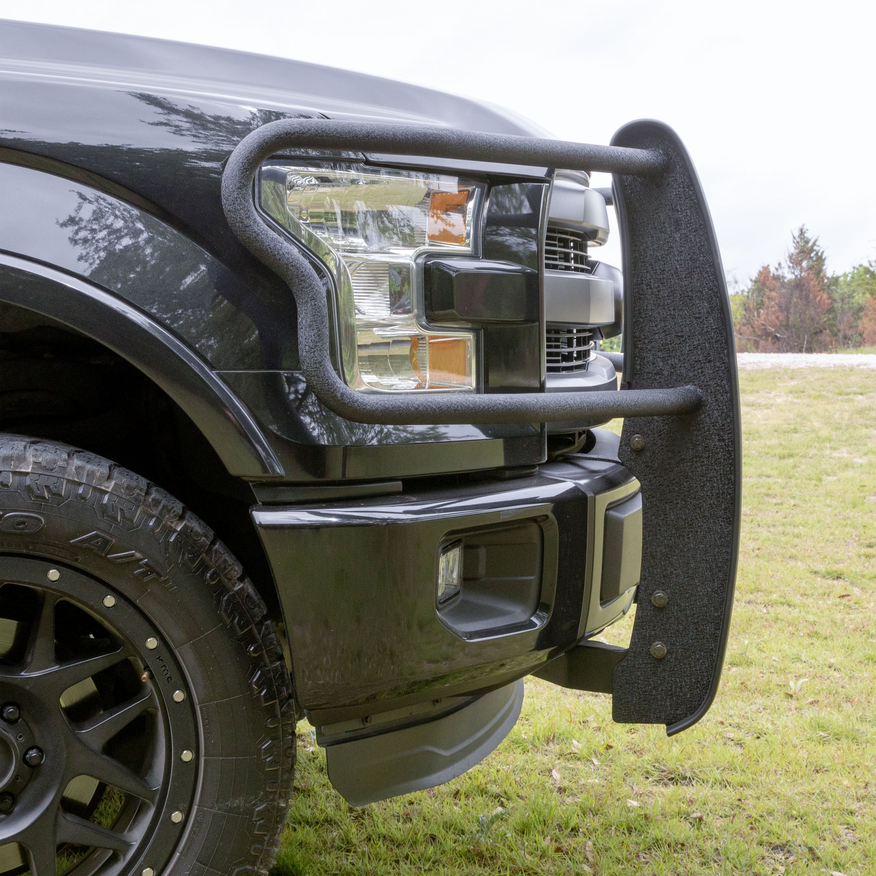 ARIES Pro Series Black Steel Grille Guard with Light Bar, 2015-2020 Ford F-150