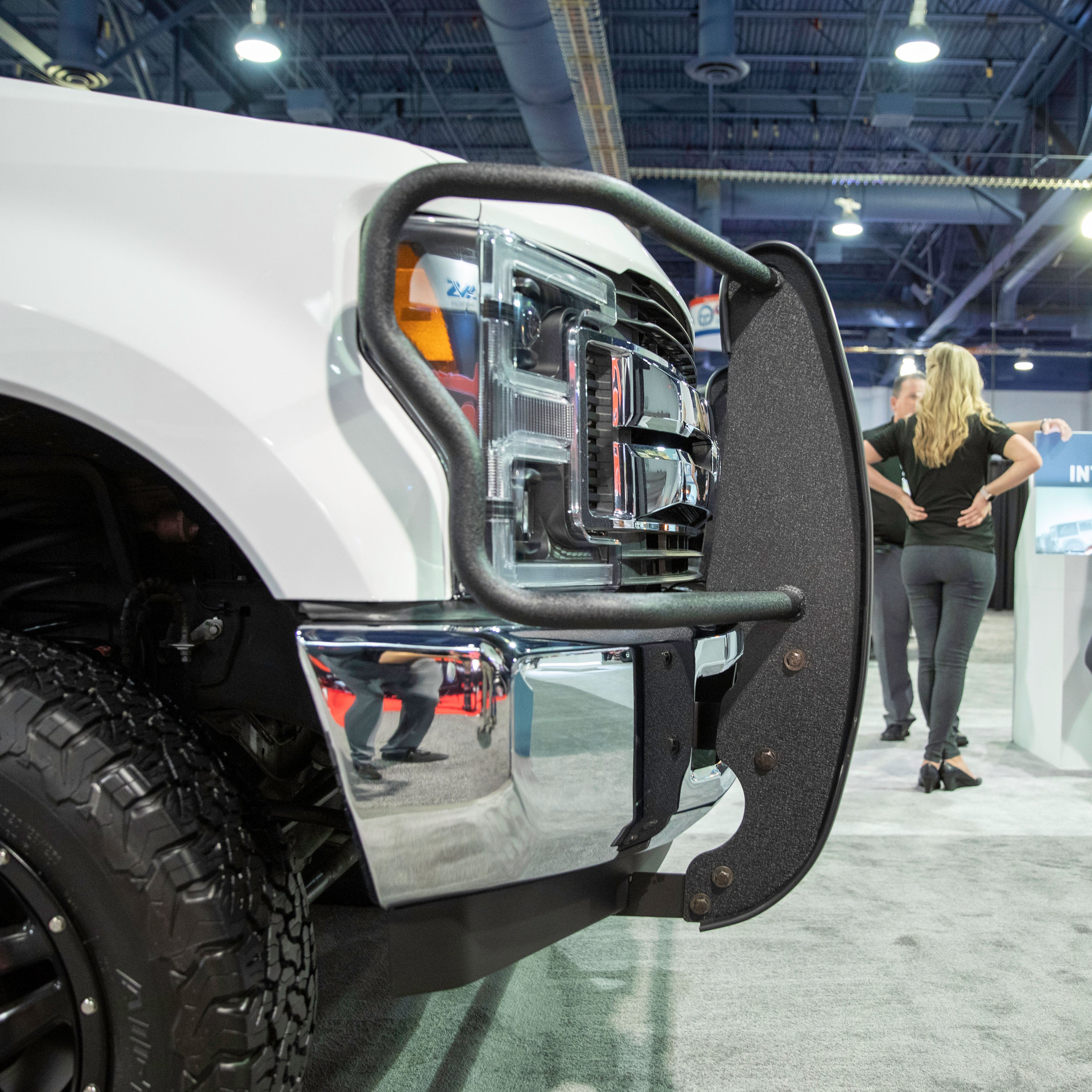 ARIES Pro Series Black Steel Grille Guard with Light Bar, 2017-2022 Ford F-250/F-350/F-450/F-550 Super Duty