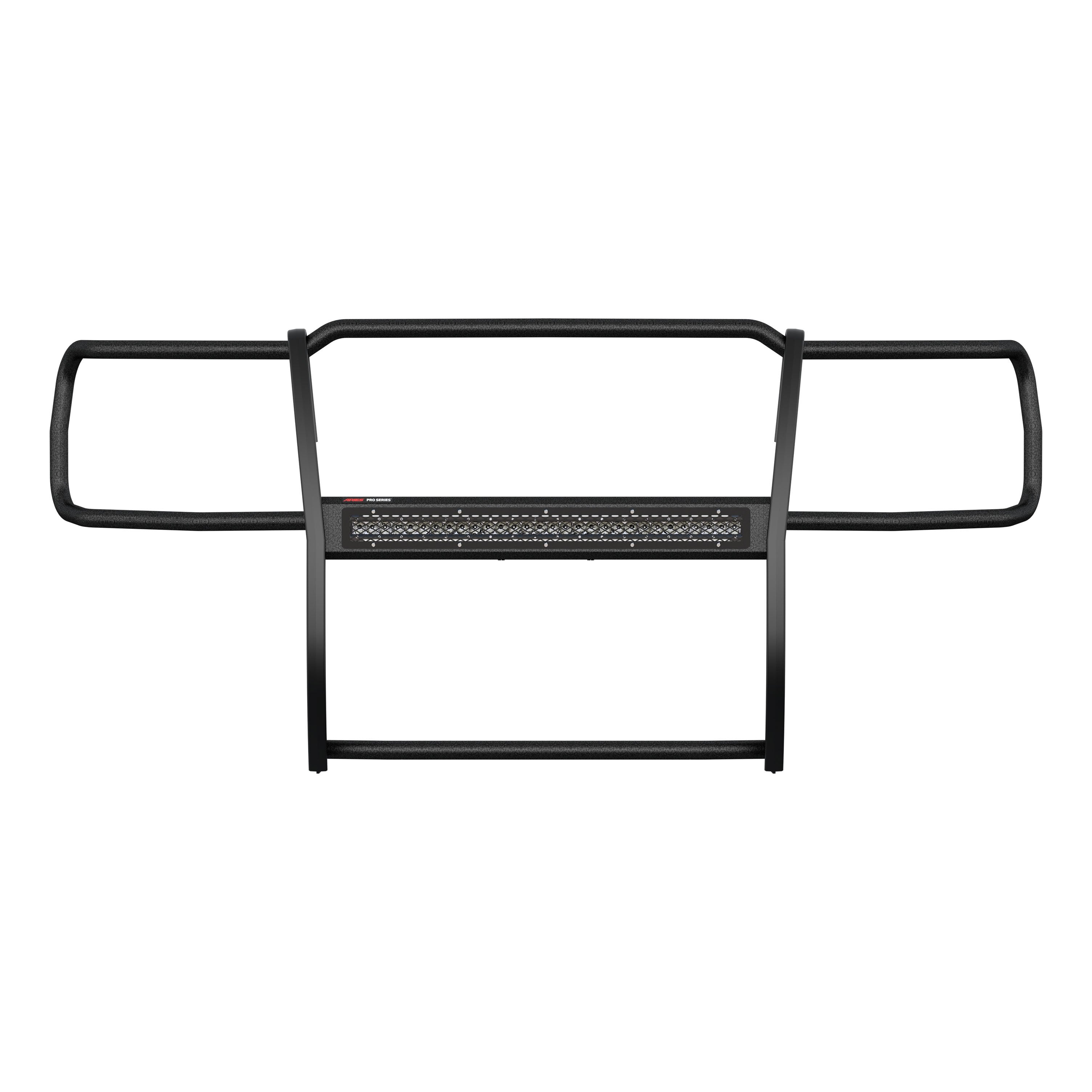 ARIES Pro Series Black Steel Grille Guard with Light Bar, 2019 Chevy Silverado 1500 LD