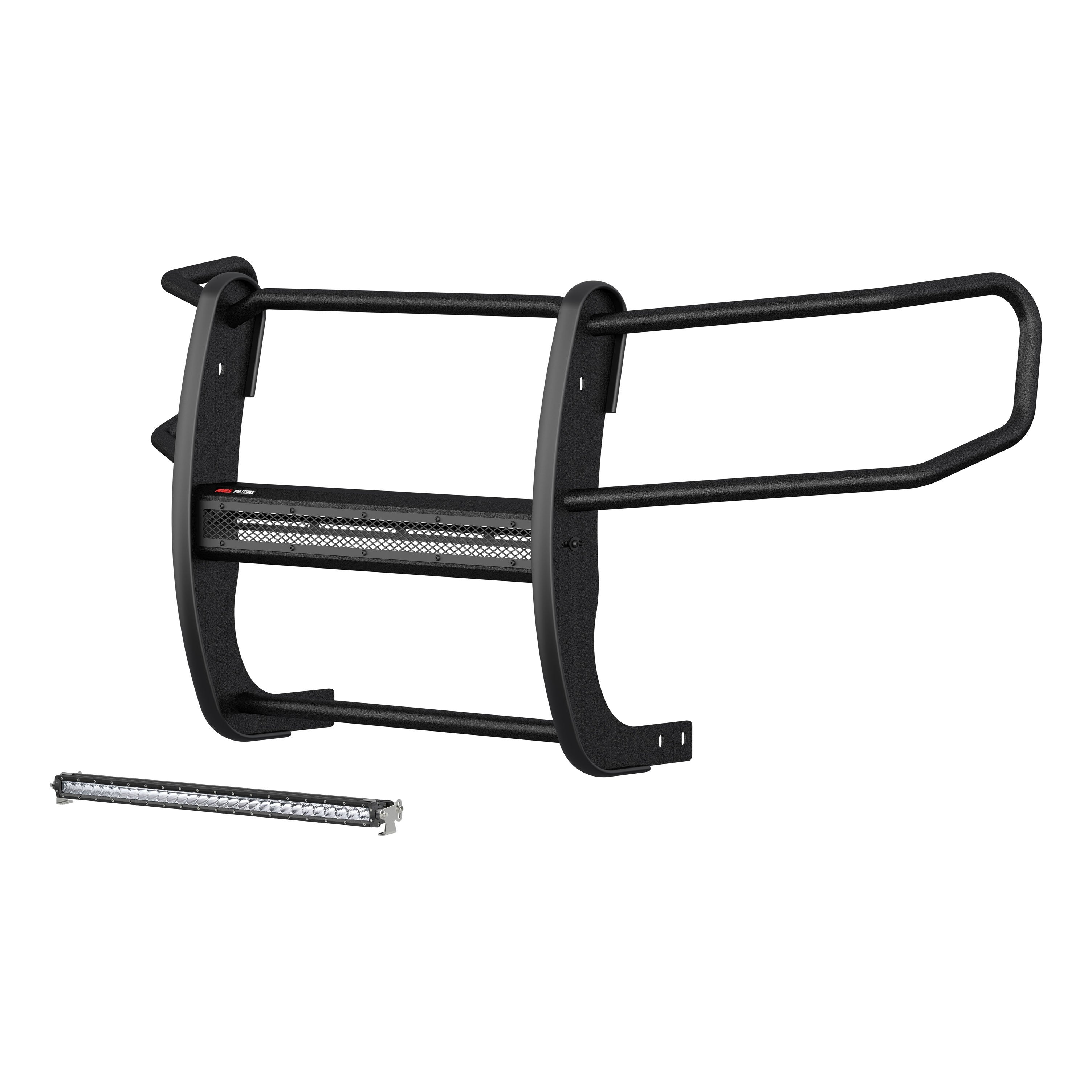 ARIES Pro Series Black Steel Grille Guard with Light Bar, 2014-2024 Toyota 4Runner