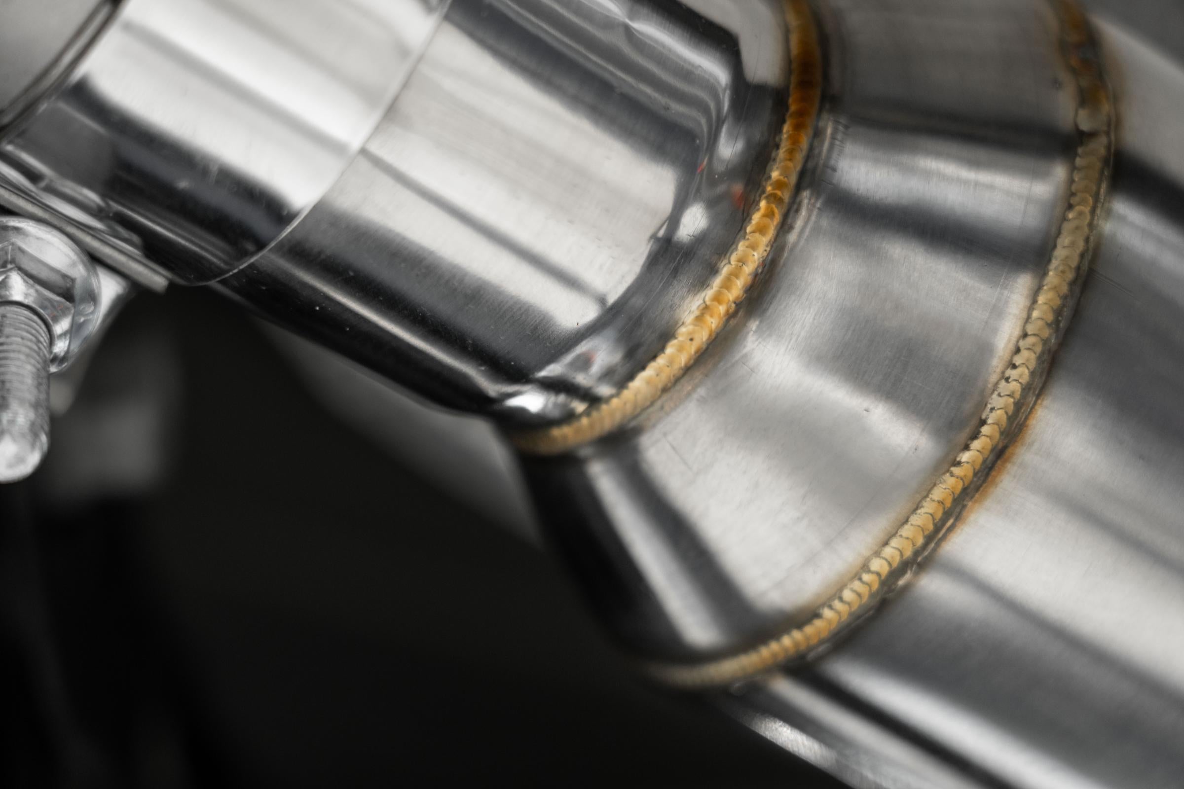 22-Up Kia Forte GT 1.6L Turbo T304 Stainless Steel 2.5 Inch Axle-Back Dual Split Rear with Quad Carbon Fiber Tips Armor Pro - Apollo Off-Road